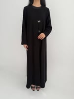 عباية صيفية كريب إندونيسي بتدخيلة قماش مربعات