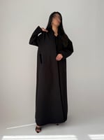 عباية شتوية جوخ بقيطان مخمل وجيوب