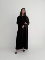 عباية صيفية كريب إندونيسي مع تطريز ولمسات لولو