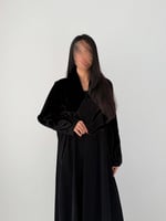 الوهج | بقماش كريب اندونيسي ومخمل اسود مع تطريز فا...