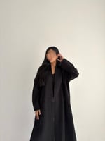 عباية شتوية جوخ بفصوص لولو – لون بني