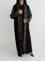 عباية صيفية كريب إندونيسي بتدخيلة حرير ياباني بورد...