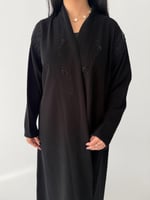 الثبات | بقماش كريب اندونيسي اسود مع شك دردوزي على...