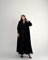 عباية صيفية كريب اندونيسي على لولو – لون أسود