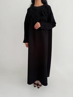 اللين | بقماش الكريب الاندونيسي مع تطريز على الاكت...