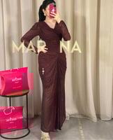 فستان ذكرى (فستان لمعه استرتش انيق)