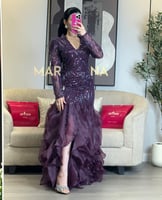 فستان لارين (فستان ليلكي كلفه شك سهره وكسرات جزار...