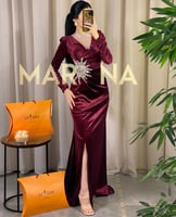 فستان ميرنا (فستان شتوي راقي مع تطريز جنب)