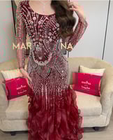 فستان عبير عودي (فستان عودي كلفه شك سهره كسرات جزا...