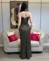 فستان رابيا (فستان زيتي كلفه شك سهره)