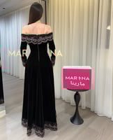 فستان رزان (فستان اسود جوخ كوري كلفه انيقه)