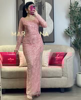 فستان رزان (فستان لحمي شك سهره راقي)