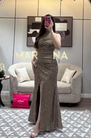 فستان ندى (فستان جلاكسي استرتش اكمام منفصله)