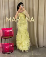 فستان رانيا (فستان قطعه دانتيل لول مع اورجنزا كسرا...