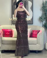 فستان يارا (فستان موكا شك سهره جاكت جزار قص ليزر)