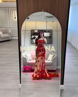 فستان ماريسا روز (فستان احمر بطانه بيج كلفه شك مور...