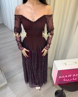 فستان بشاير (فستان توتي صدريه باربي وتطريز يدوي وك...