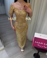 فستان ريلا (فستان ذهبي كلفه شك سهره راقيه)