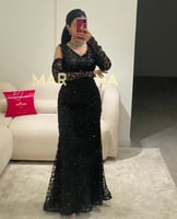 فستان لاتين (فستان اسود كلفه شك سهره راقيه)