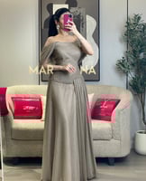 فستان ريما (فستان لمعه بوليسيه خصر)