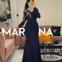 فستان مهرة (فستان كحلي غامق)