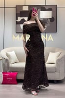 فستان بلقيس (فستان موكا كلفه شك سهره صدريه باربي)