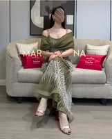 فستان نانسي زيتي (فستان زيتي كلفه شك سهره فنيكه صد...