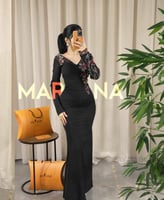 فستان شموخ (فستان سهرة اسود طويل)