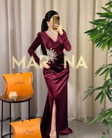 فستان ميرنا (فستان شتوي راقي مع تطريز جنب)