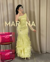 فستان رانيا (فستان قطعه دانتيل لول مع اورجنزا كسرا...