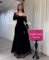 فستان رزان (فستان اسود جوخ كوري كلفه انيقه)