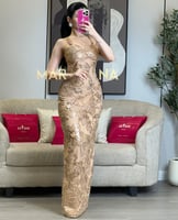 فستان غنى (فستان ذهبي شك سهره راقي)