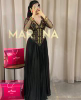 فستان إلينا (فستان جورجيت بوليسية مع تطريز راقي)