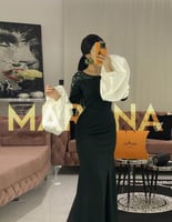 فستان عزة (فستان زيتي طويل)