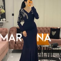 فستان مهرة (فستان كحلي غامق)