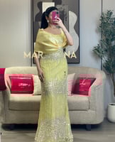 فستان نانسي (فستان ليموني كلفه شك سهره فنكيه صدريه...