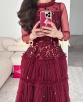 فستان ميرا (فستان عودي كلفه سهره شك وتل تيواني)