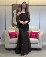 فستان شموع الموكا (فستان موكا شك سهره صدريه كورسيه...