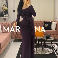 فستان هديل (فستان بنفسجي طويل)