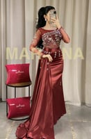 فستان شيرين (فستان تفته تطريز مع شال)