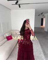 فستان ميرا (فستان عودي كلفه سهره شك وتل تيواني)