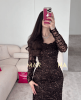 فستان اسيل (شك سهره اكمام منفصله)