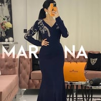 فستان مهرة (فستان كحلي غامق)