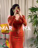 فستان نانسي (فستان سهرة برتقالي)