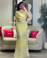 فستان نانسي (فستان ليموني كلفه شك سهره فنكيه صدريه...