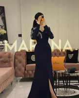 فستان مهرة (فستان كحلي غامق)