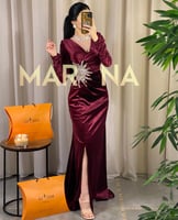 فستان ميرنا (فستان شتوي راقي مع تطريز جنب)