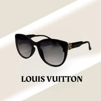 نظارة لويس فيتون باللون الاسود بعدسة دائرية