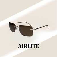 نظارة من AIRLITE بدون إطار باللون البني