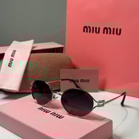 نظارة ميو ميو (logo) باللون الفضي